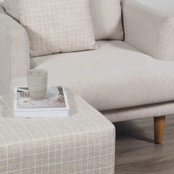 Soul Living Square Fabric Ottoman Pouffes & Ottomans