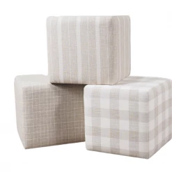 Soul Living Square Fabric Ottoman Pouffes & Ottomans