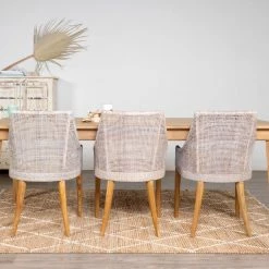 Amity Oak Clear Dining Table