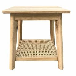 Amity Oak 2 Level Lamp Table Clear
