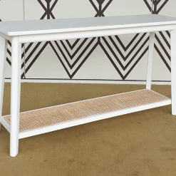 Amity Oak Amity White Oak 2 Lvl Sofa Table FACTORY SECOND SOLD AS IS Living