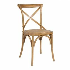 Bistrot Cross Back Dining Chair Teak