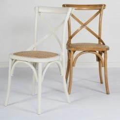 Bistrot Cross Back Dining Chair Teak