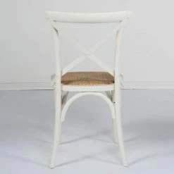 Bistrot Cross Back Dining Chair Pure White