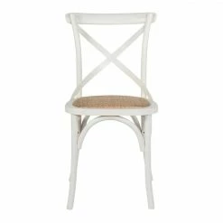 Bistrot Cross Back Dining Chair Pure White