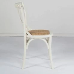 Bistrot Cross Back Dining Chair Pure White