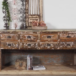 Soul Living Vintage 8 Draw Sofa Table Global Finds