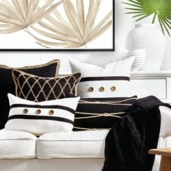 Soul Living Homewares Royal Black Feather Cushion