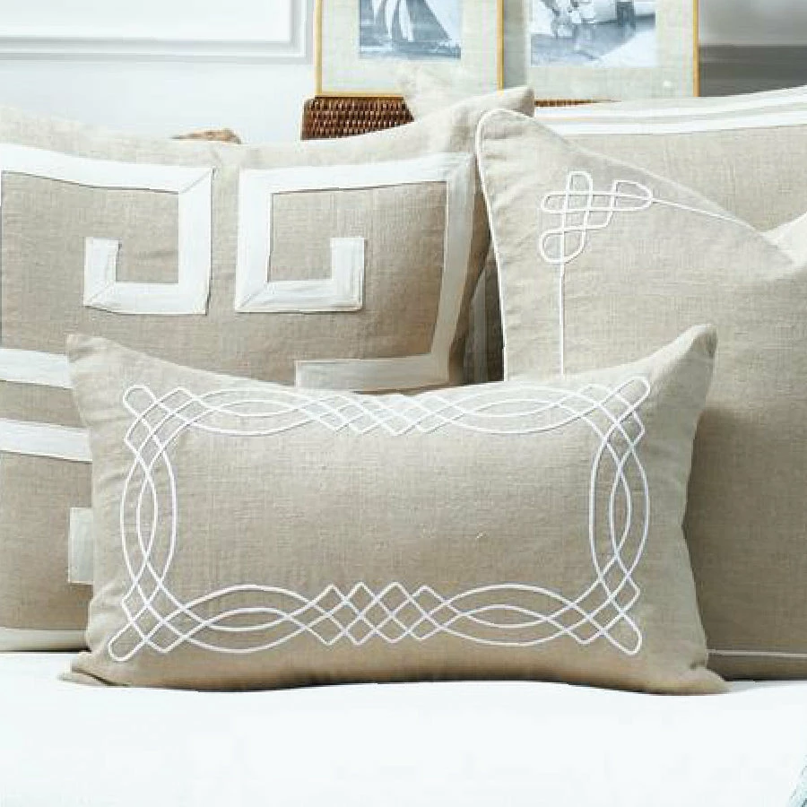 Soul Living Antibes Sand Linen Cushion
