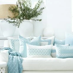 Soul Living Homewares Powder Blue Linen Cushion - Lumbar