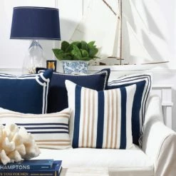 Soul Living Homewares St Tropez Linen Cushion Feather Fill