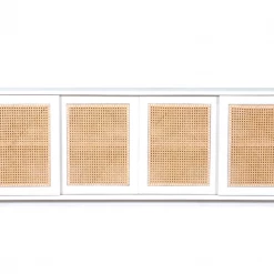 Amity Oak Living Amity White Oak Low Line Tv 4 Door FACTORY SECOND SOLD AS IS