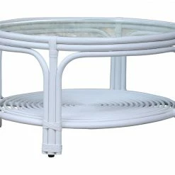 Resort Living Hamilton White Round Coffee Table