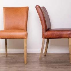 Kirra Dining Chair - Tan Leather