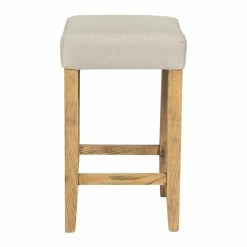 Dining Kirra Fabric Backless Stool - Antique White