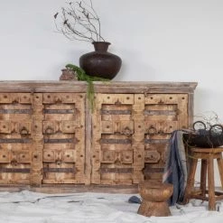 Soul Living Old Carved Door Buffet Global Finds